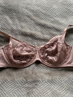 Paramour Sheer Lace Underwire Bra in Blush Pink